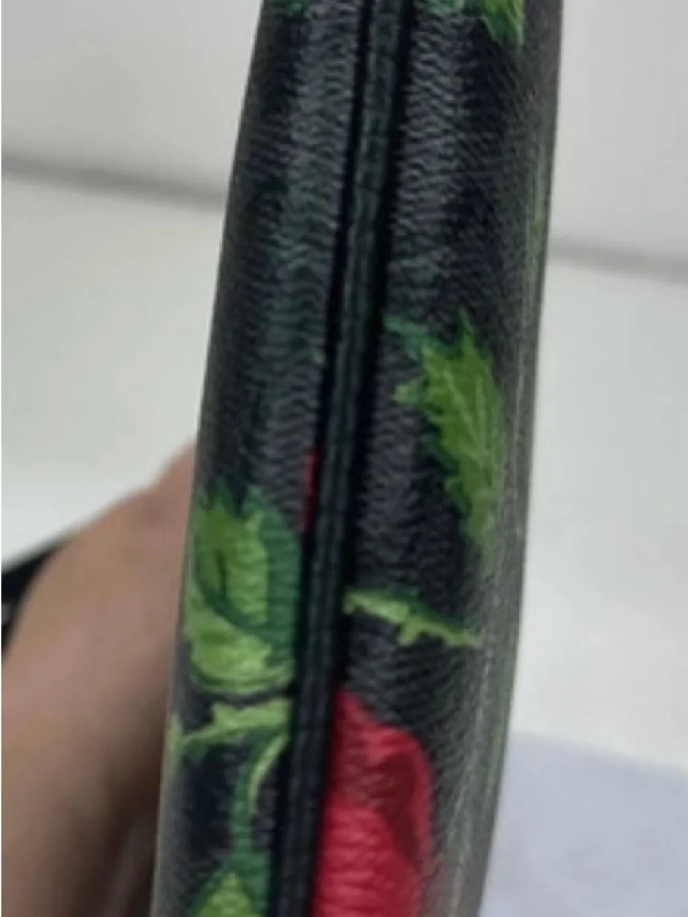 Coach Floral Signature Zip Pouch - Black, Red, Green